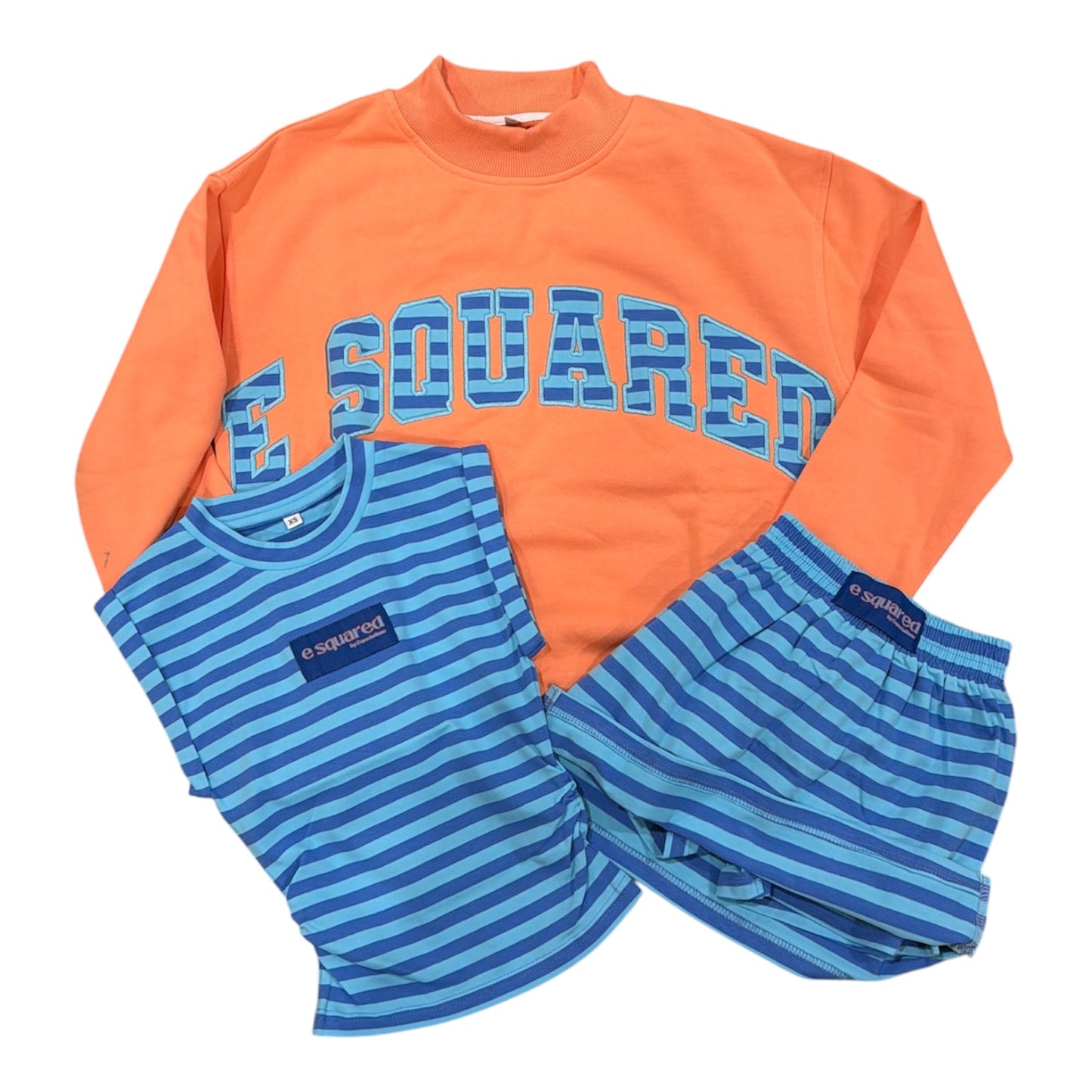 E Squared Mock Neck Sweatshirt - Blue Horizon