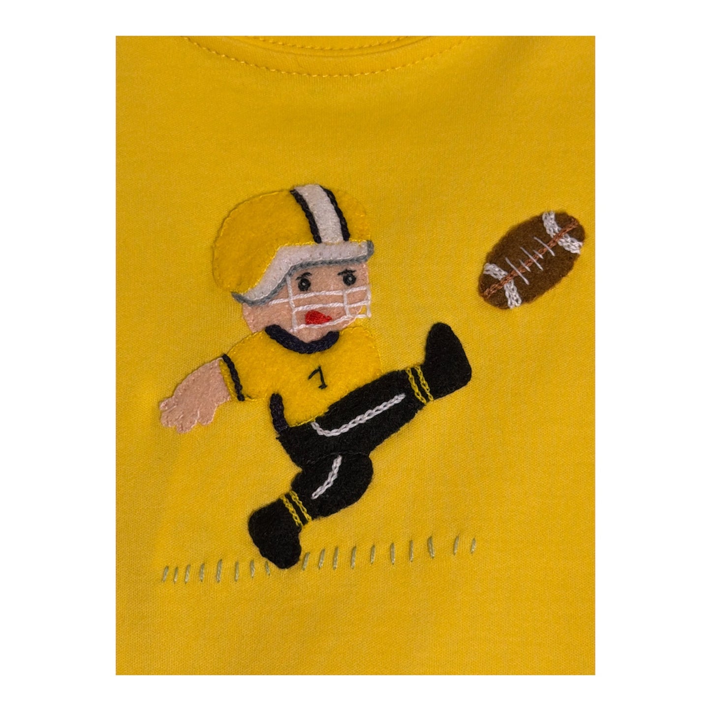 Squiggles Football Kicker Short Set - Goldenrod