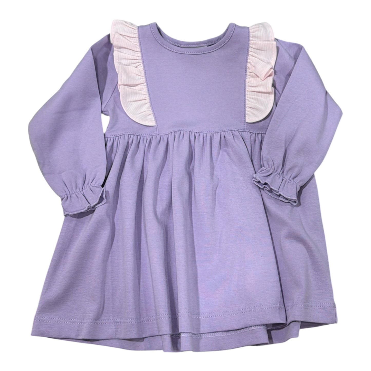 Squiggles Dress with Ruffles on the Yoke