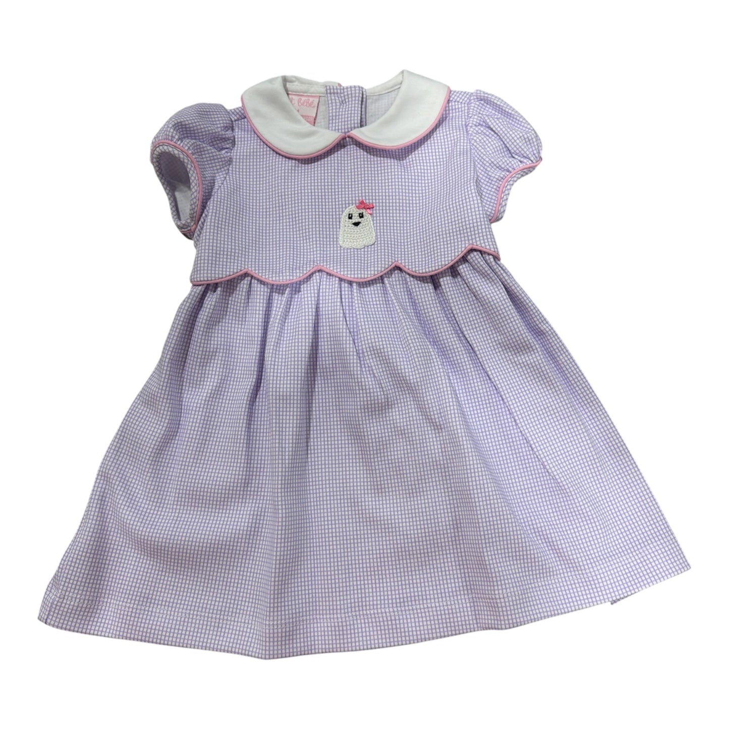 Petit Bebe Ghost Girls Gingham SS Dress