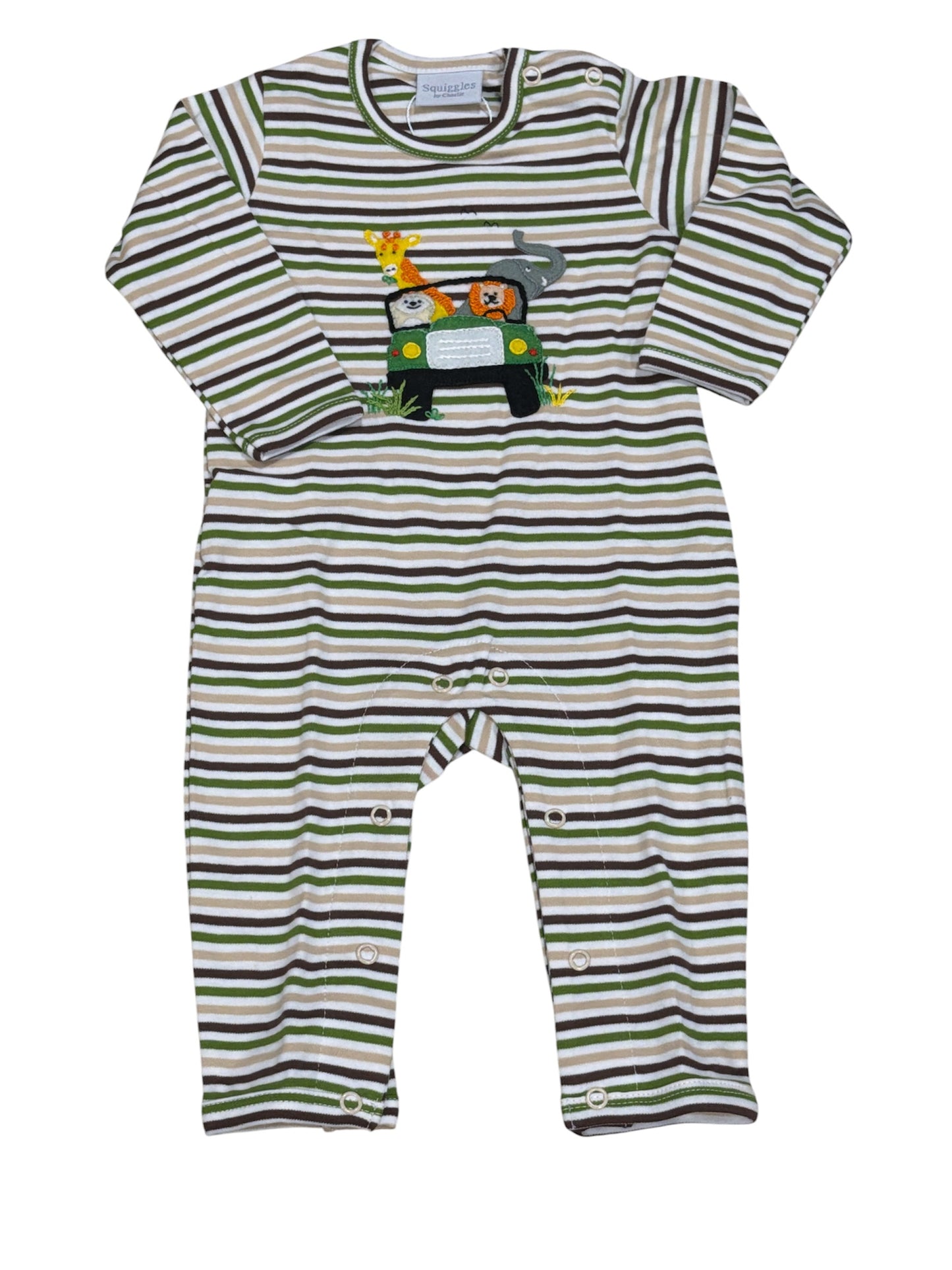 Squiggles Safari Jeep L/S Coverall