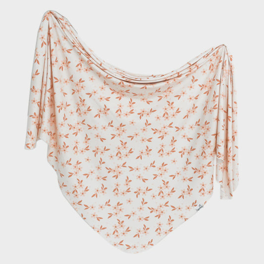 Copper Pearl Rue Knit Swaddle Blanket