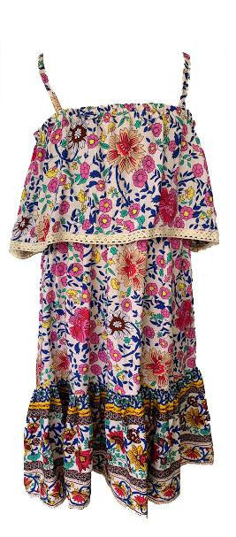 Bela & Nuni Barcelona Floral Ruffle Dress