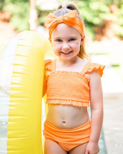 RB Melon Smocked Bikini