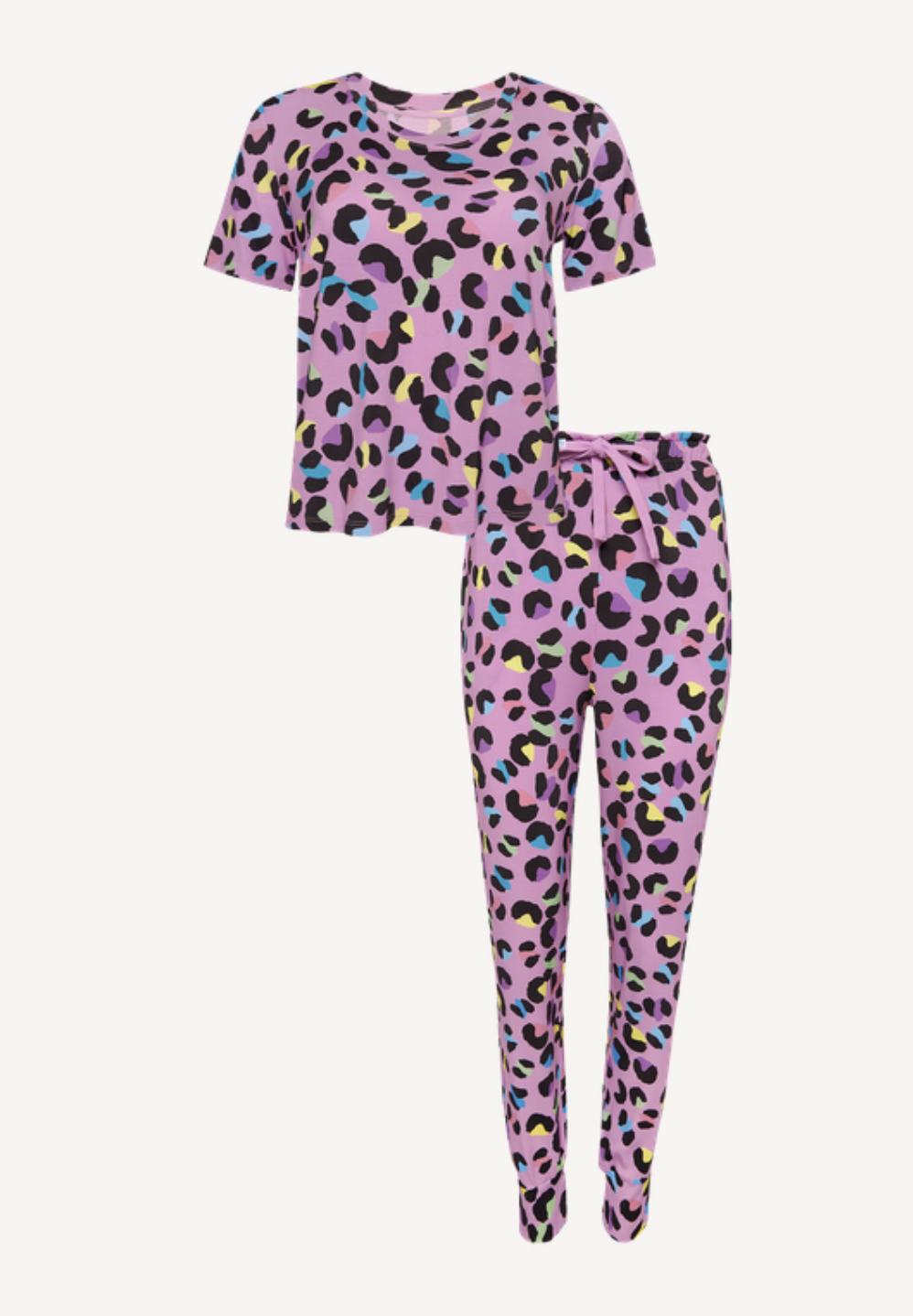 Electric Leopard Women's Scoop Neck/Jogger PJ Set