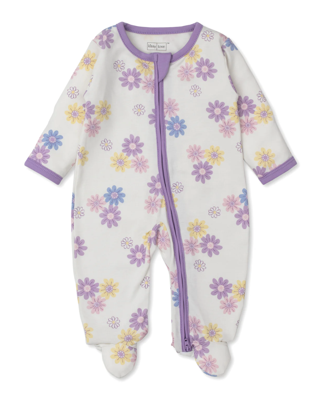 Kissy Love Floral Delight Zip Footie