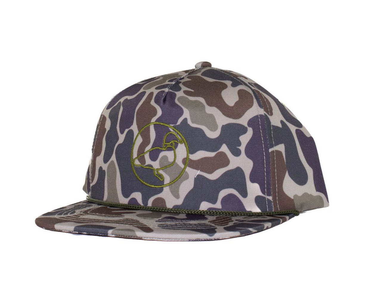 Properly Tied ADULT Rope Hat Vintage Camo