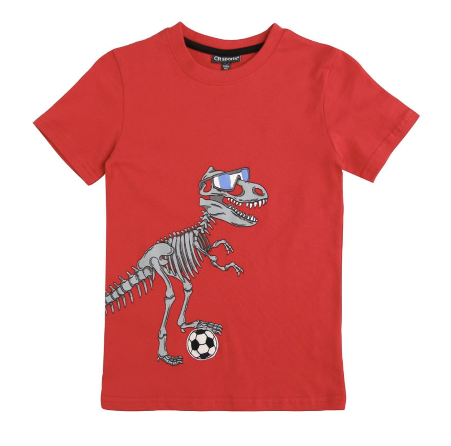 Soccer Dinosaur Red Tee