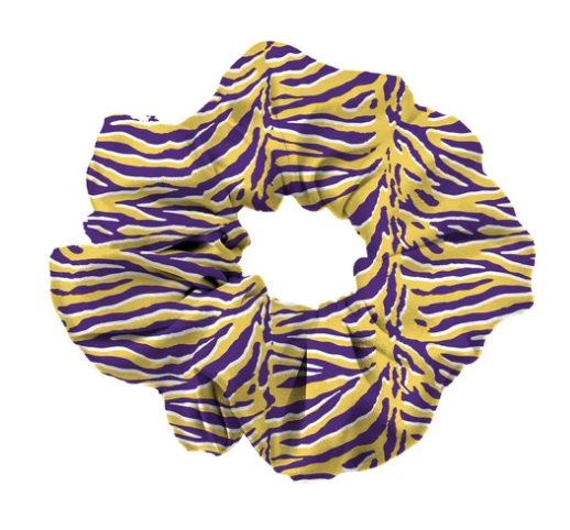 Purple/Yellow Striped Scrunchie