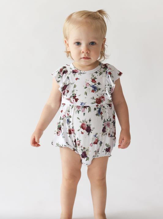 Posh Peanut Philippa Flutter Sleeve Bubble Romper