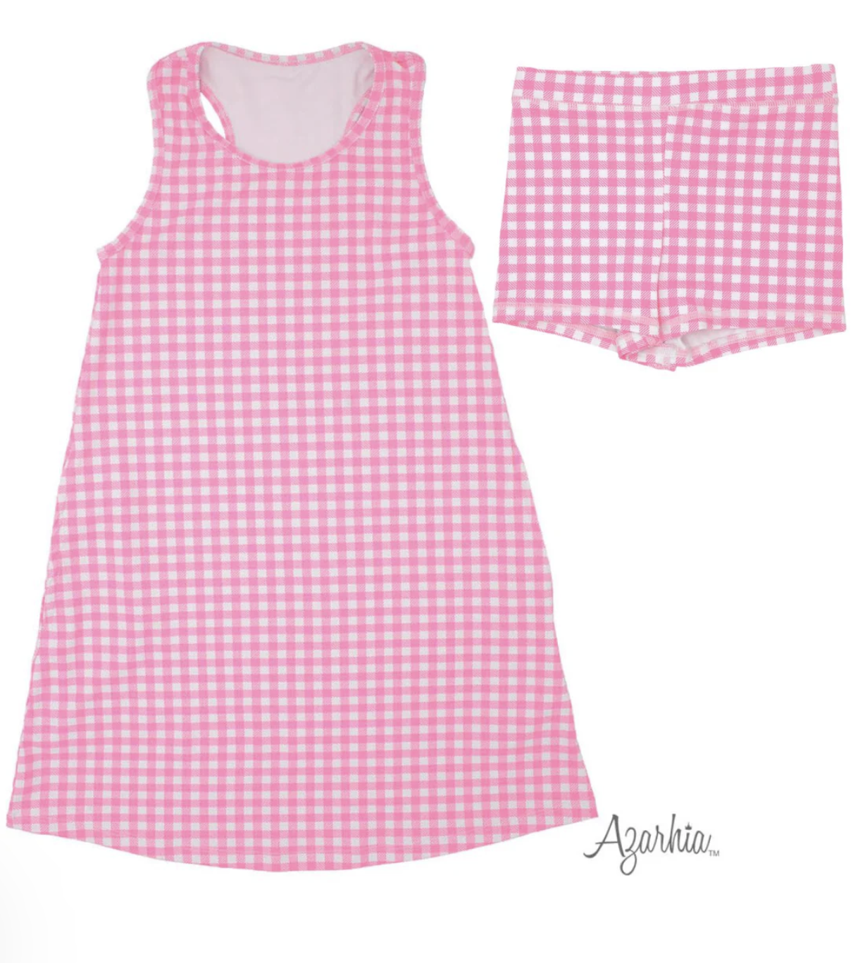 Pink Gingham Izzy Tennis Dress W/ Short