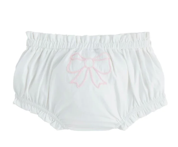 Ivory Boucle Bow Diaper Cover