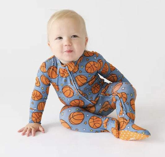 Posh Peanut Slam Dunk Footie Zippered One Piece