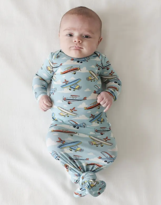 Posh Peanut Posh Planes Basic Knotted Gown