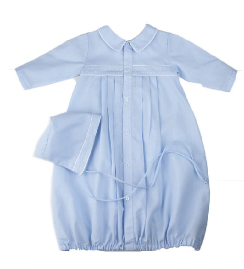 Feltman Brothers Blue Dot Take Me Home Gown NB