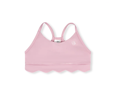 SF Cotton Candy Pink Scallop Sports Bra