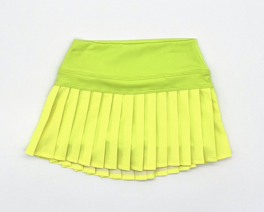 Yellow Athletic Pleat Skirt