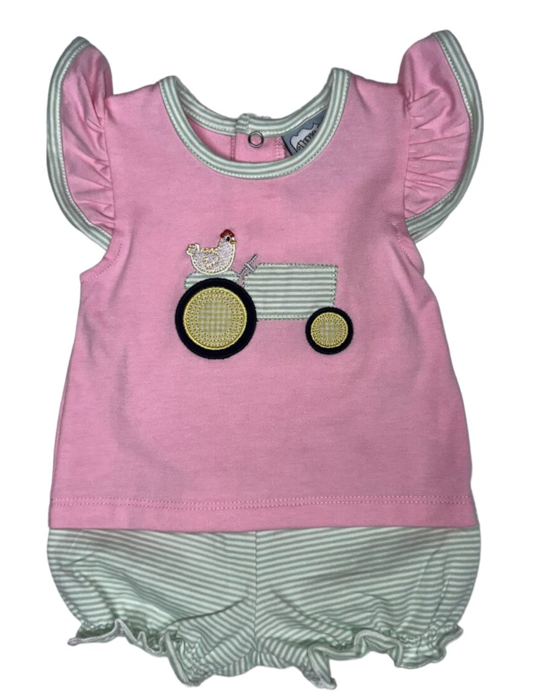TS Tractor Applique Bloomer Set