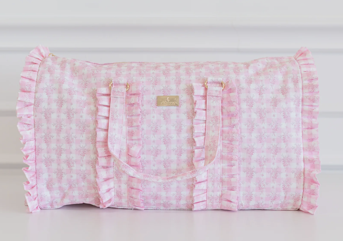 Ruffled Nylon Weekender Floral
