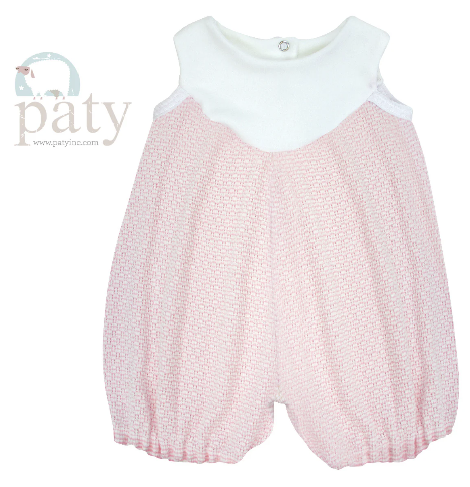 Paty Sleeveless Girls Shortall Pink
