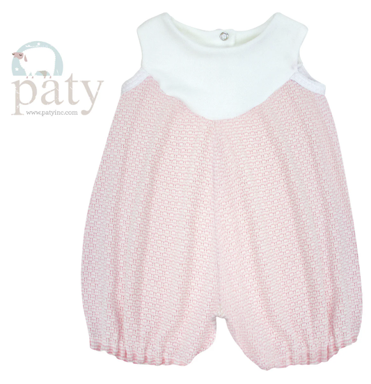 Paty Sleeveless Girls Shortall Pink