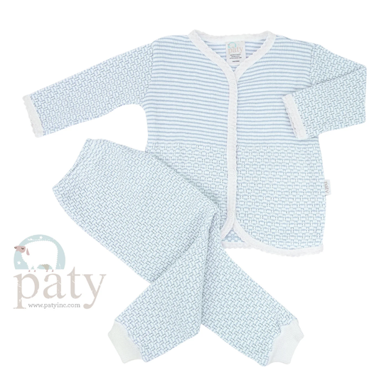 Paty Knit Legging Set Blue