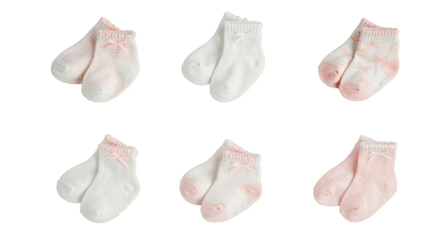 Mudpie Pink Baby Socks