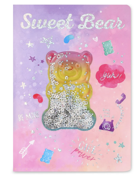 Gummy Bear Shaky Glitter Mini Journal