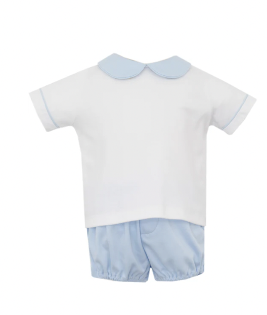 James Blue Knit Boys Diaper Set
