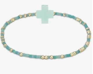Egirl Hope Sincerity " I Teal Like A Woman" Bracelet W/ Cross