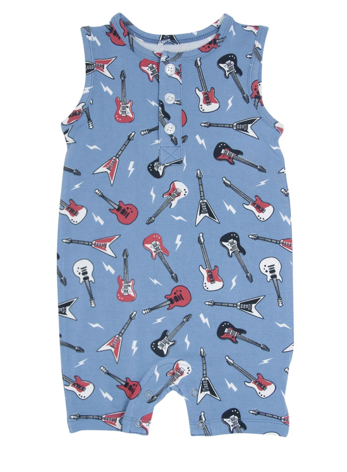 Tank Romper - Rock N Roll Blue