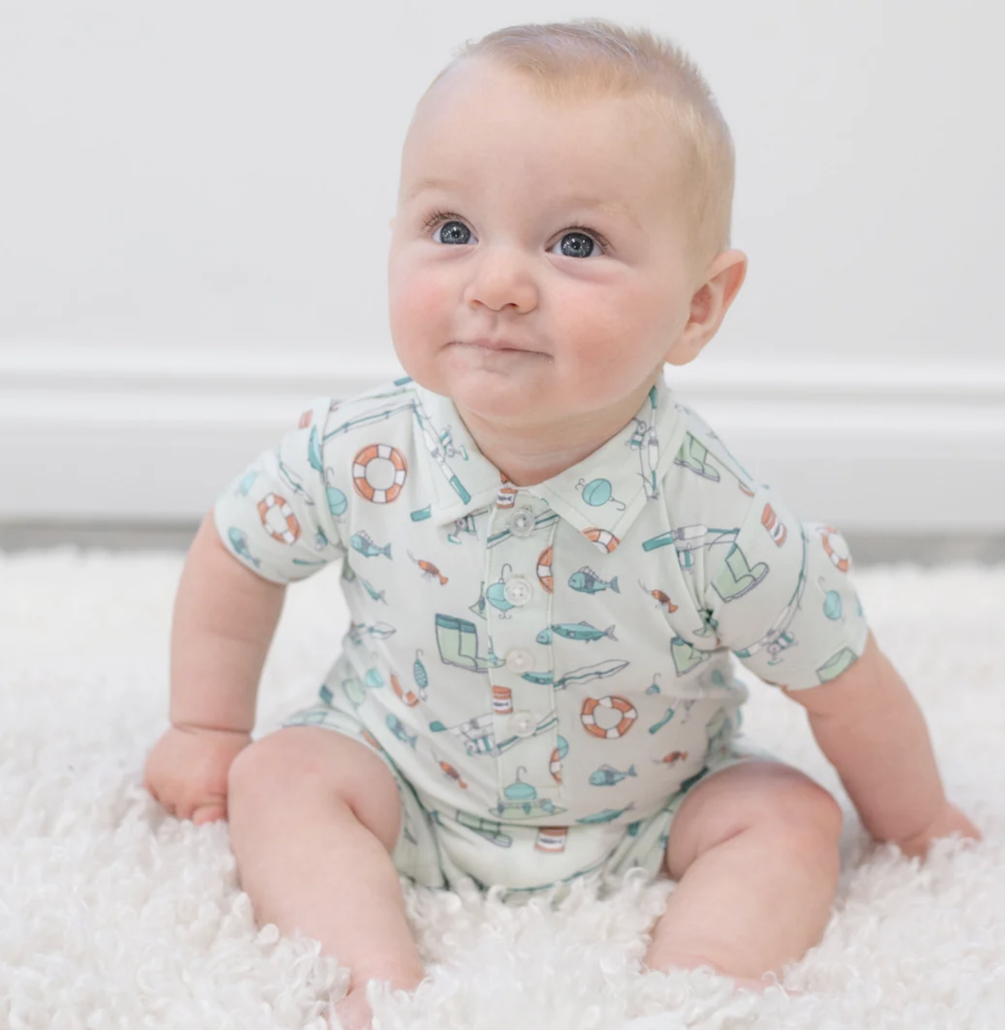 Fishing Poles Polo Romper