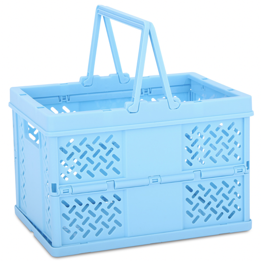 Large Blue Foldable Storage Crate