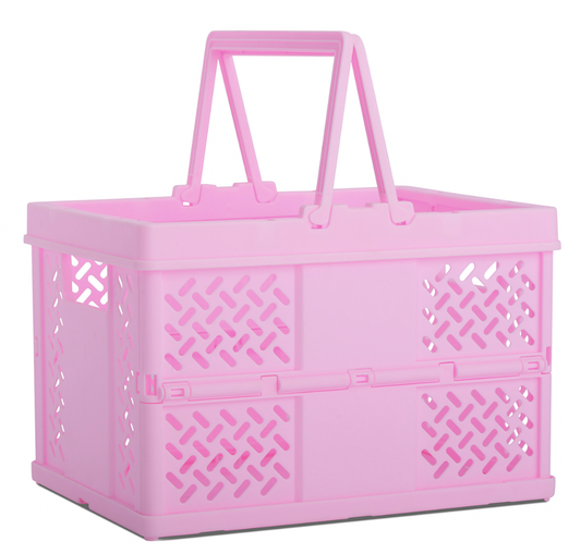 Large Pink Foldable Storage Crate