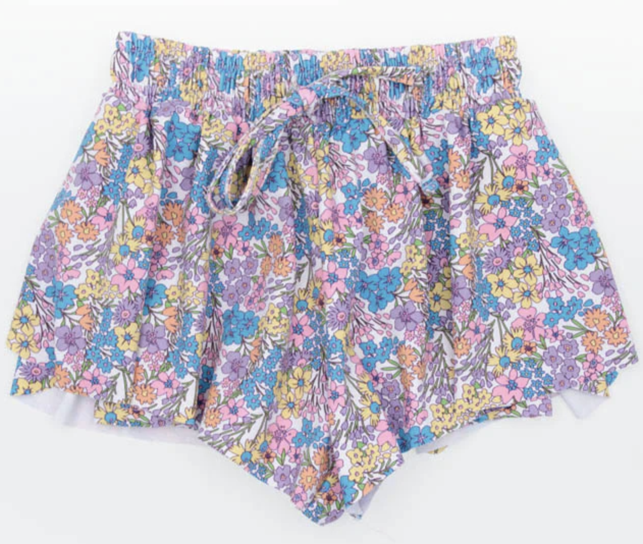 Wild Flowers On Butterfly Flowy Short