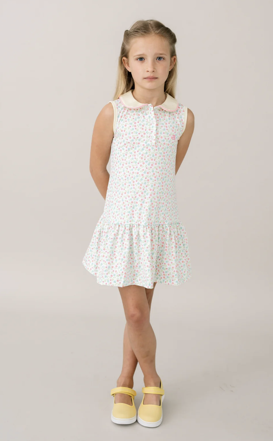 Darla Dress - Petal Pop Floral, Sunshine Yellow, Flamingo Pink