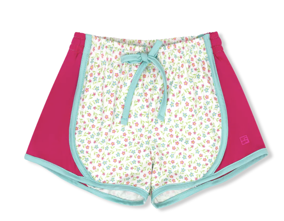 Elise Short - Petal Pop Floral, Power Pink, Totally Turquoise