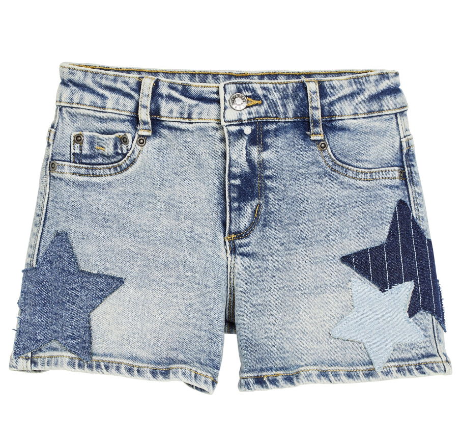 Multi Tone Star Patch Shorts