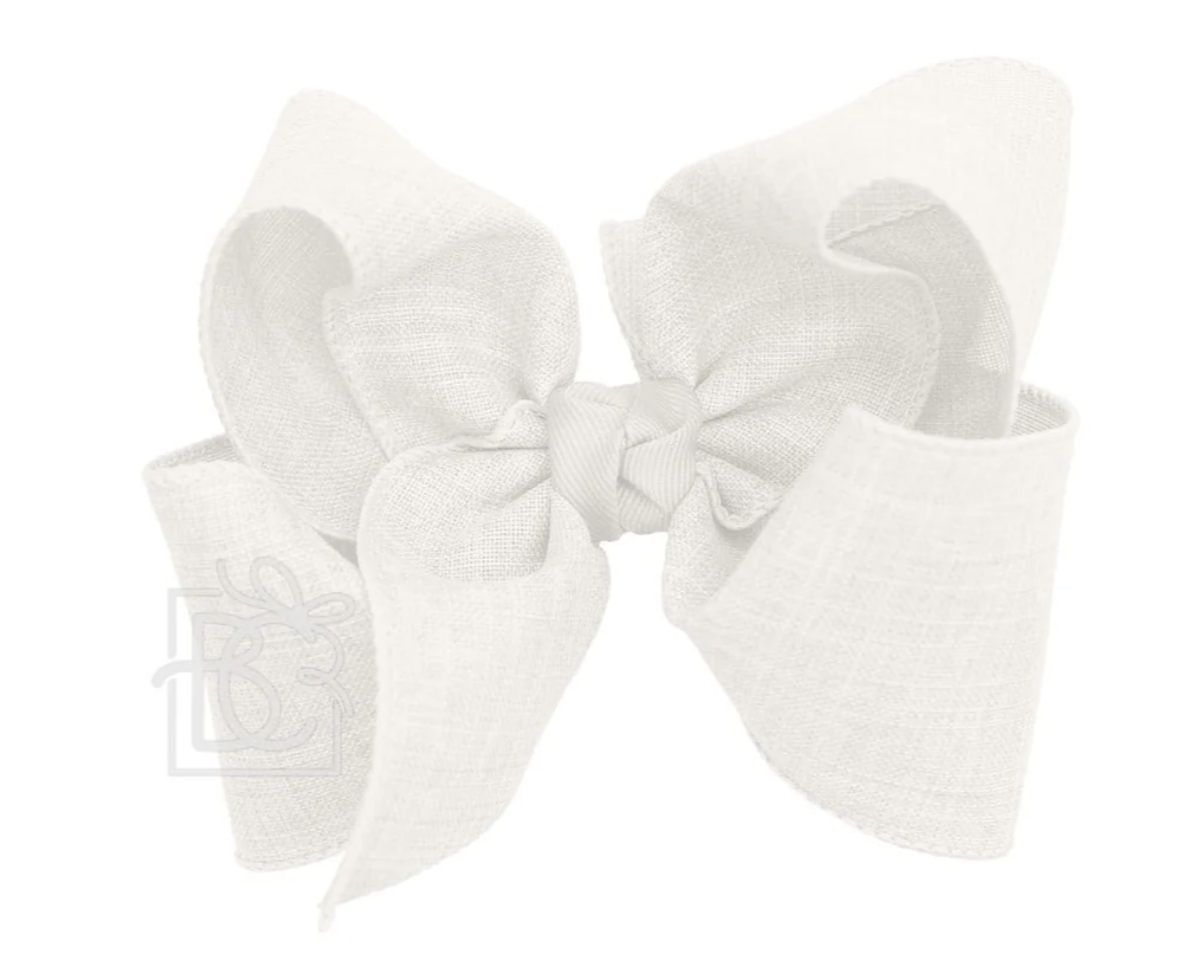 White Linen Knot Bow