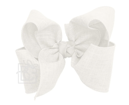 White Linen Knot Bow