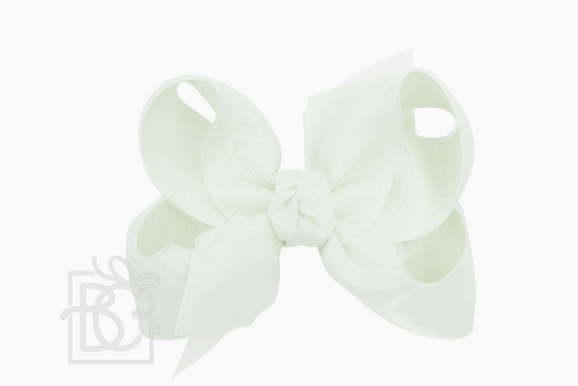 Powder Mint Layered Organza Bow On Clip