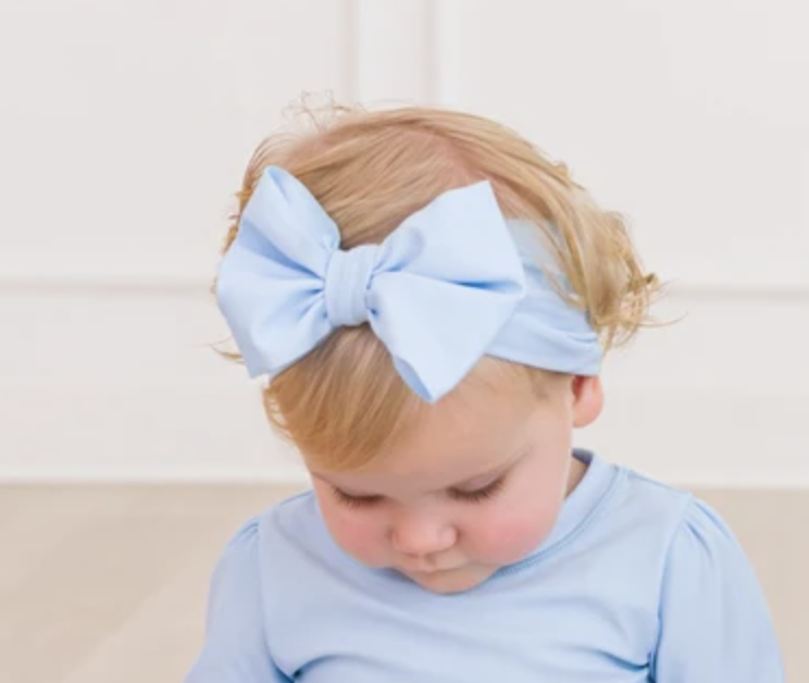 Light Blue Shimmer Swim Bow Headband