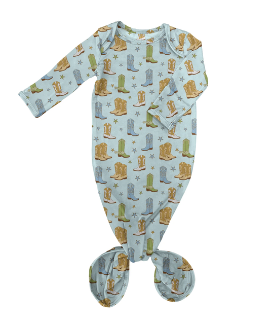 Knotted Infant Gown - Boots & Stars