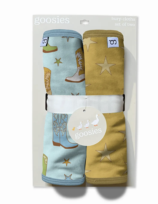 Cowboy Boots & Stars - Burp Cloth Sets