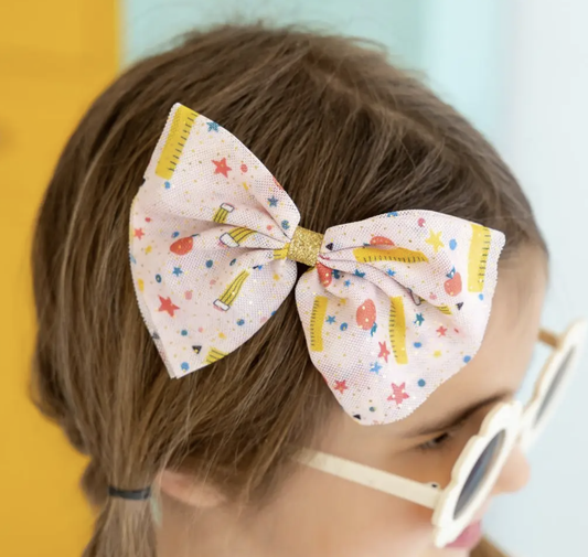 School Days Tulle Bow Clip - Hair Bows