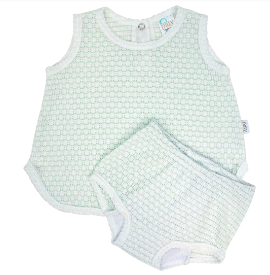 Paty Knit 2pc Diaper Set No Bow Mint
