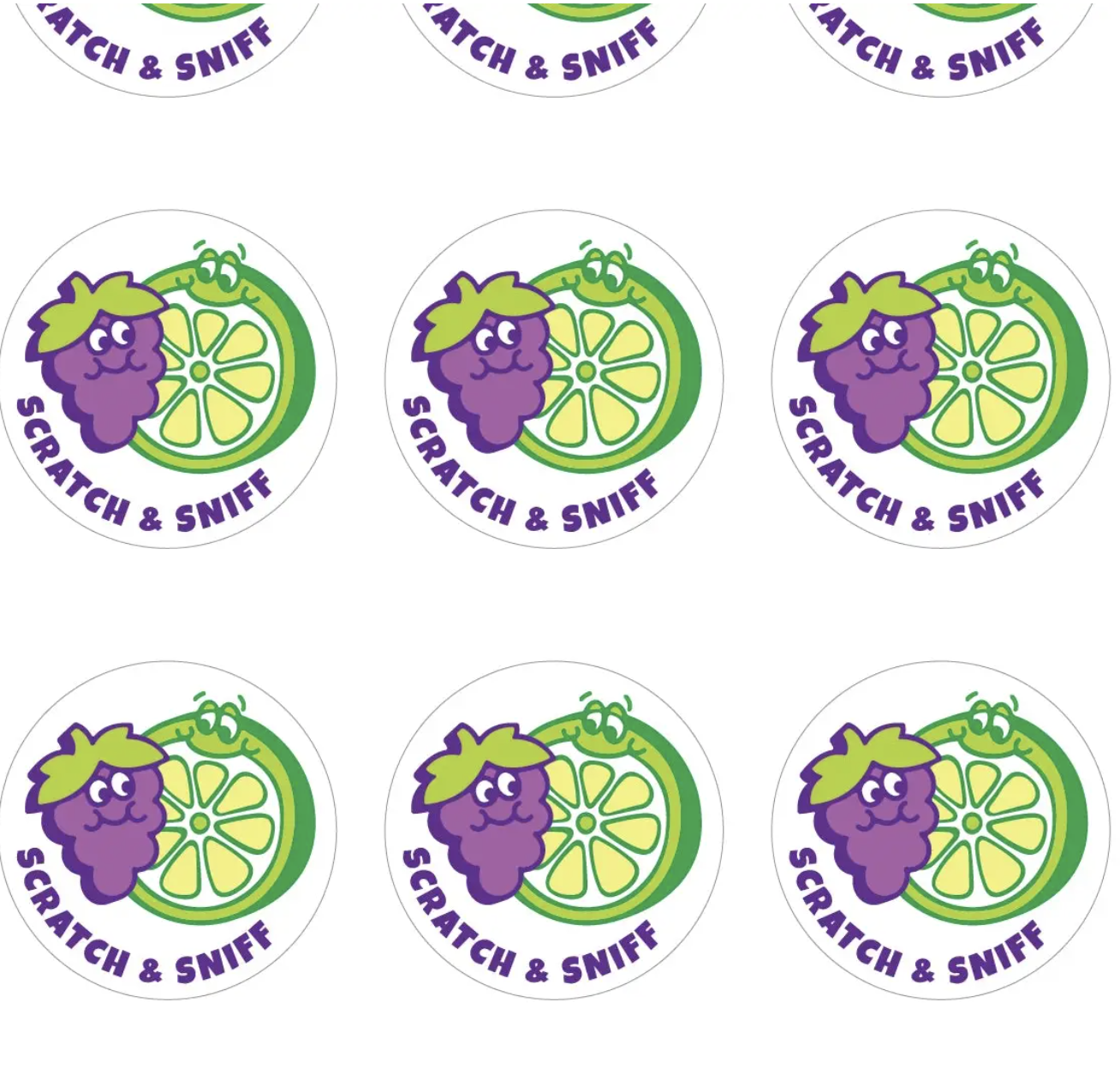 80's Fruit Eraser Everythingsmells Scratch & Sniff Stickers