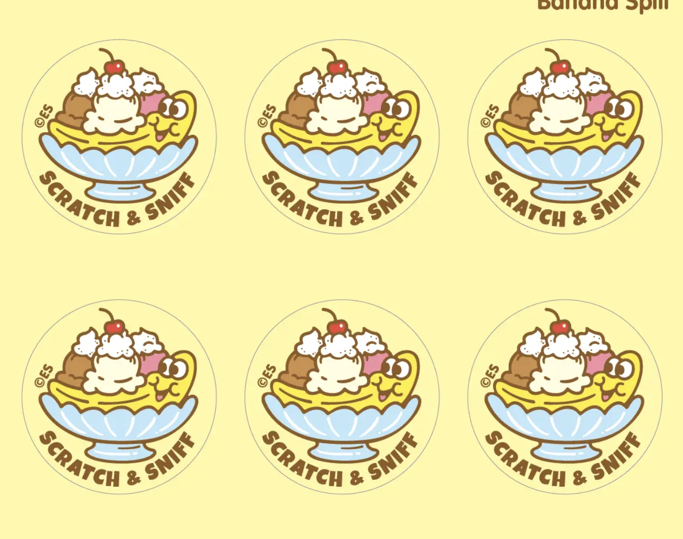 Banana Split Everythingsmells Scratch & Sniff Stickers