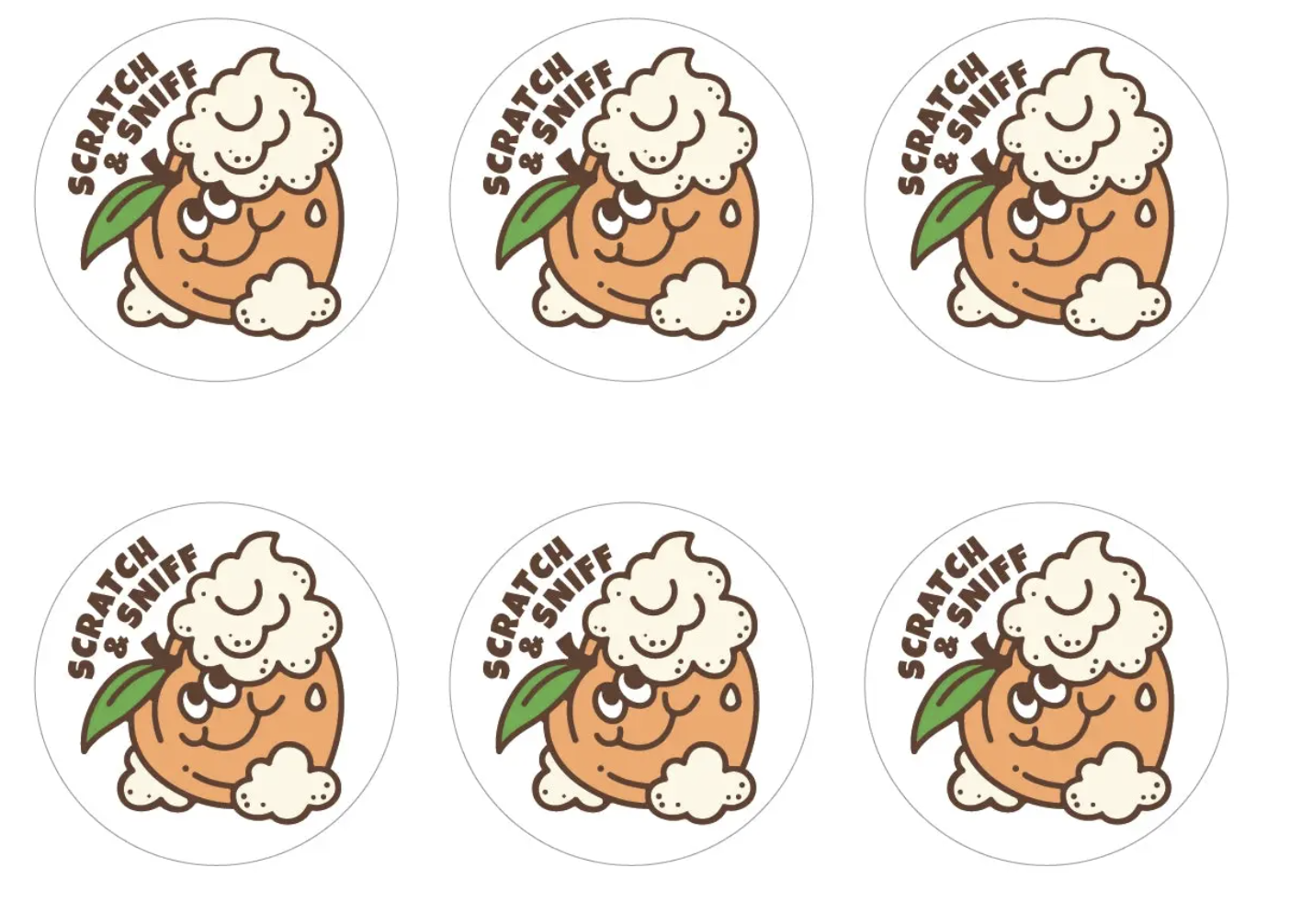 Peaches & Cream Everythingsmells Scratch & Sniff Stickers