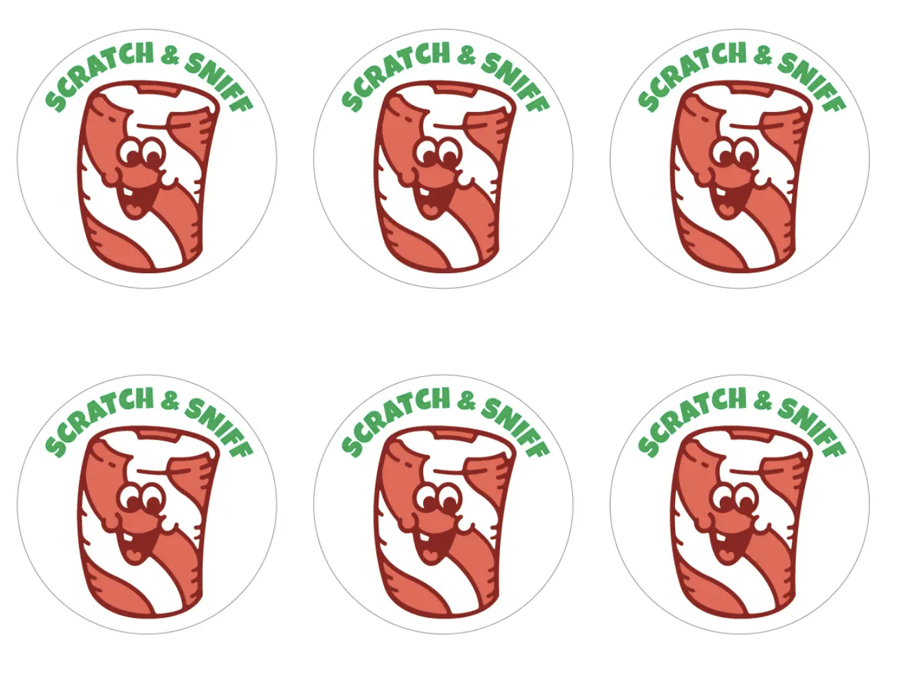 Peppermint Stick Everythingsmells Scratch & Sniff Stickers